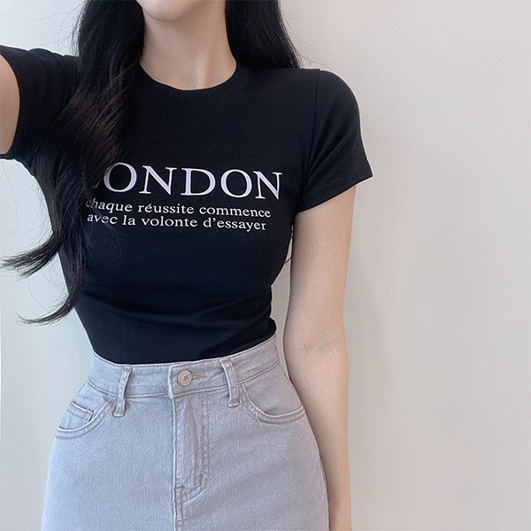 [당일발송/마지막수량]  런던 레터링 반소매 티셔츠 (20%)